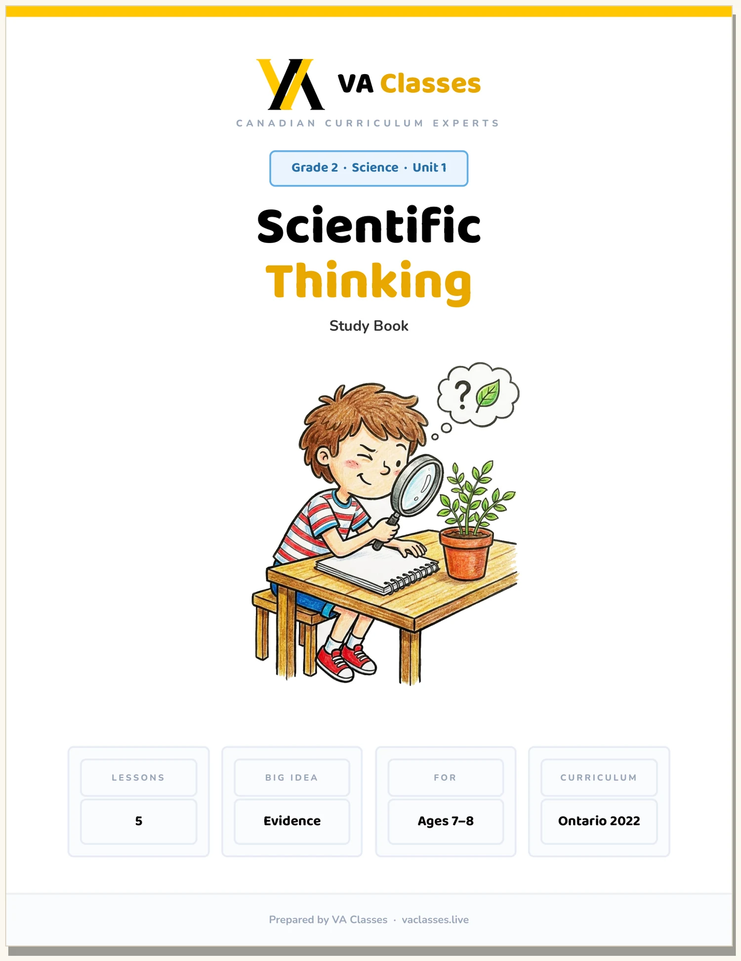 The Study Book cover of the Grade 2 Science pack
