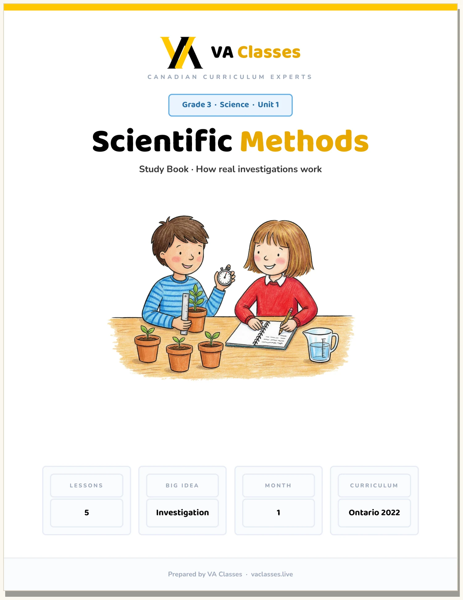 The Study Book cover of the Grade 3 Science pack