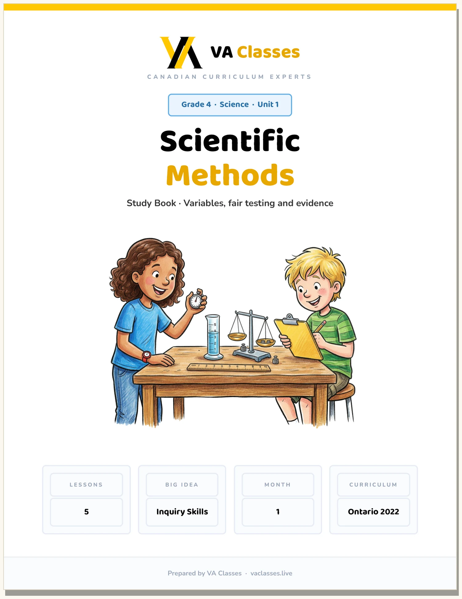 The Study Book cover of the Grade 4 Science pack