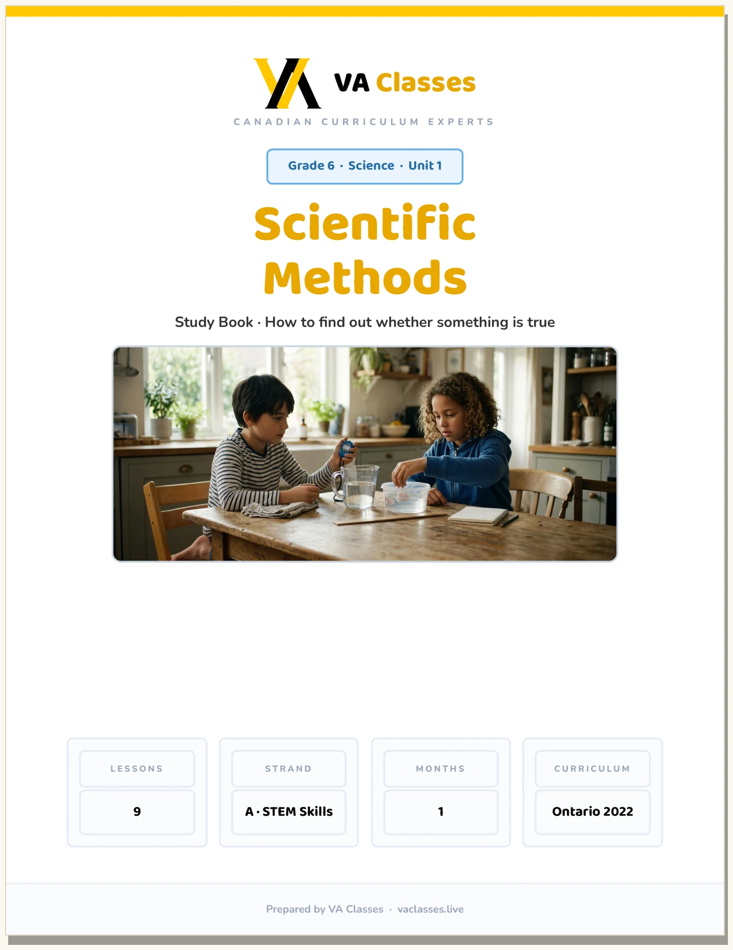 The Study Book cover of the Grade 6 Science pack