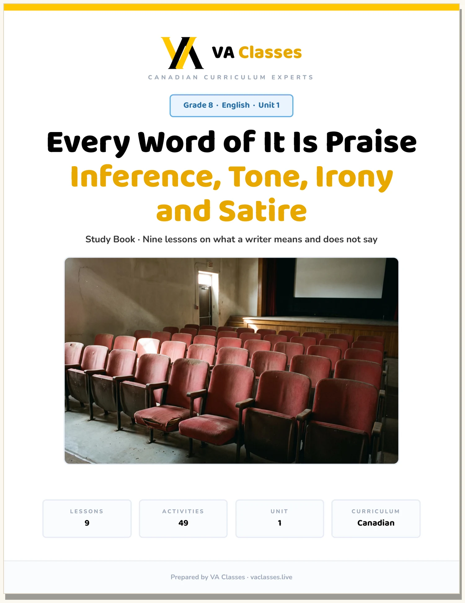 The Study Book cover of the Grade 8 English pack